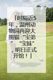 时隔近5年，温州动物园再迎大熊猫“宝弟”“宝妹”，明日正式开馆！